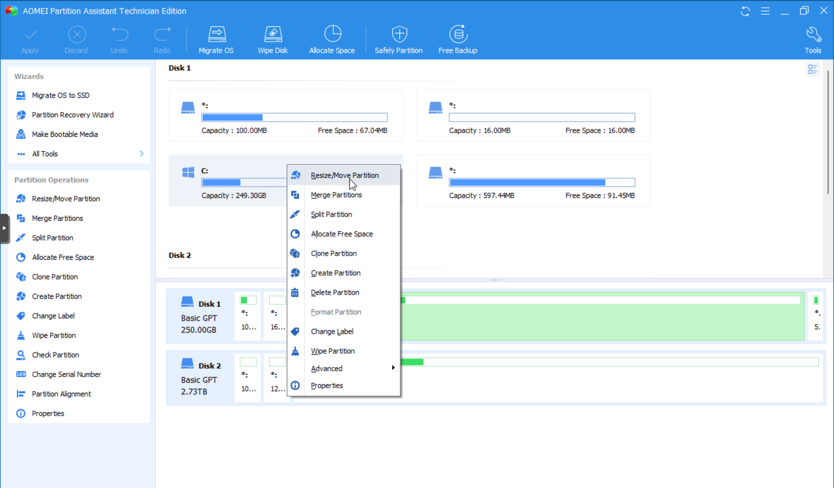 VM Resize disk